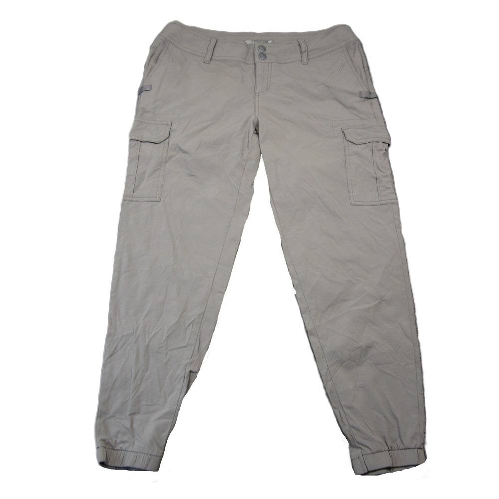Prana Jogger Cargo Pants 6 Clay Nylon Ripstop Ankle Crop Hiking Outdoor Utility